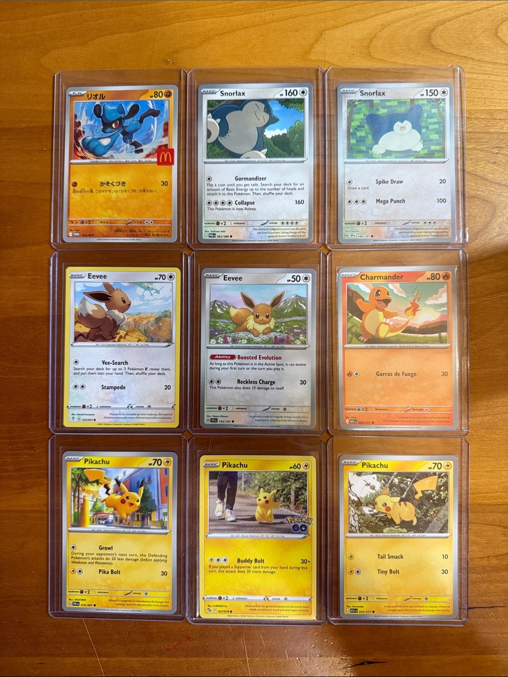Pokemon Yellow Blue Orange Brown Card Set (9)